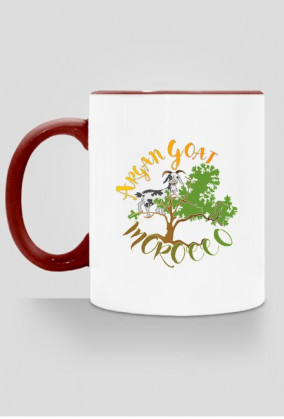 Argan Goat Morocco. Kubek z kolorowym uchem
