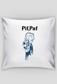 Poduszka Biała Pistolet