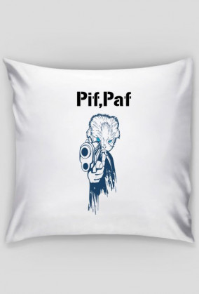 Poduszka Biała Pistolet