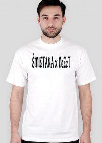 Biała Koszulka Śmietana x DeZeT