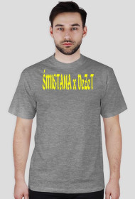 Szara koszulka Śmietana x DeZeT