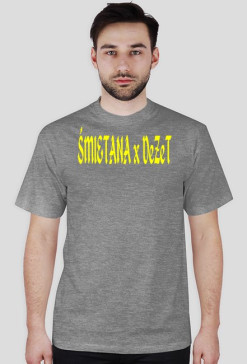 Szara koszulka Śmietana x DeZeT
