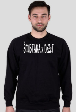 Czarna Bluza Śmietana x DeZeT