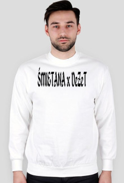 Biała Bluza Śmietana x DeZeT