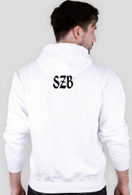 Biała Bluza z kapturem Śmietana x DeZeT