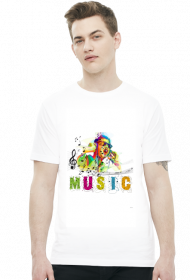 koszulka z nadrukiem Music