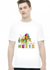 koszulka z nadrukiem Music