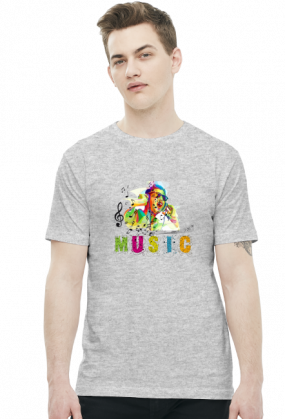 koszulka z nadrukiem Music