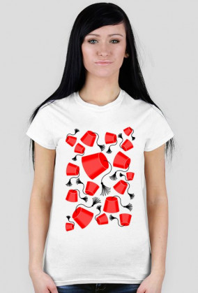 Czapeczki z Fezu. Prosty T-Shirt damski