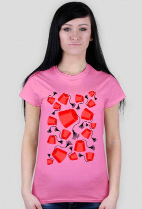 Czapeczki z Fezu. Prosty T-Shirt damski
