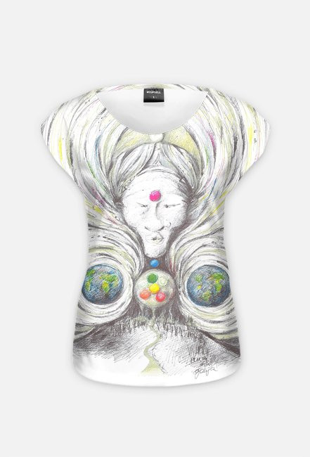 T-shirt damski Full Print Czakry