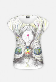 T-shirt damski Full Print Czakry