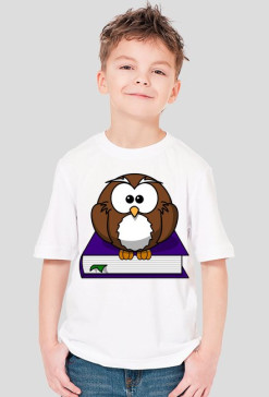 T-shirt dziecięcy Sowa na książce