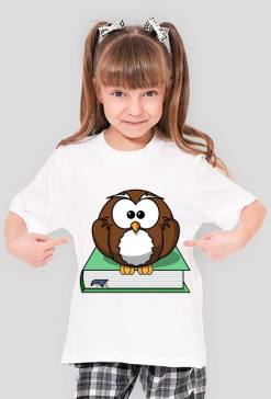 T-shirt dziecięcy Sowa na książce