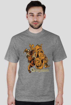 T-Shirt męski siwy