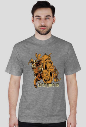 T-Shirt męski siwy