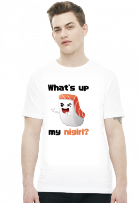 T-shirt męski - What's up my nigiri? (light)