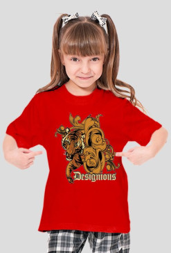 Koszulka z tygrysem dziecięca czerwona