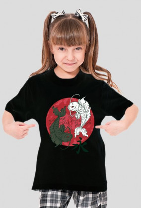 Koszulka fish dziecięca czarna