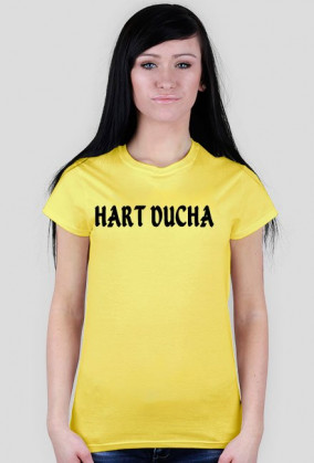 Damska koszulka z czarnym napisem HART DUCHA