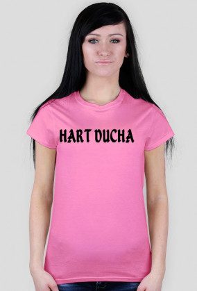 Damska koszulka z czarnym napisem HART DUCHA