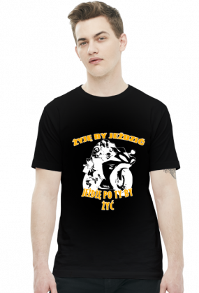 Żyję by jeździć , jeżdżę po to by żyć - męska koszulka motocyklowa