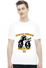 Żyję by jeździć , jeżdżę po to by żyć - męska koszulka motocyklowa