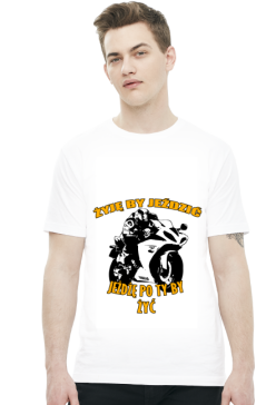 Żyję by jeździć , jeżdżę po to by żyć - męska koszulka motocyklowa