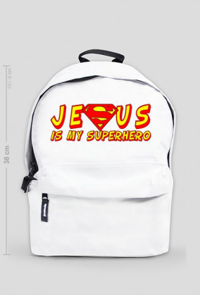 Plecak "JESUS IS MY SUPERHERO"