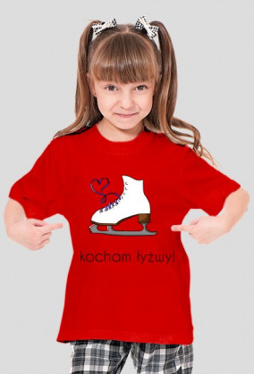 Koszulka dziecięca Kocham łyżwy!