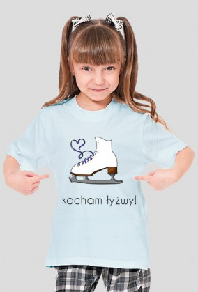 Koszulka dziecięca Kocham łyżwy!