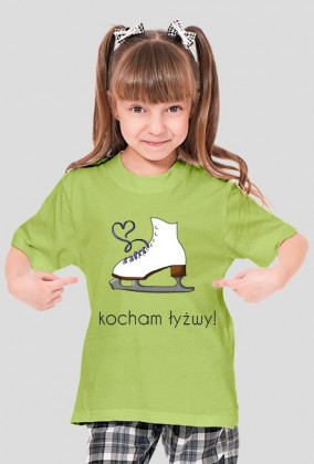 Koszulka dziecięca Kocham łyżwy!