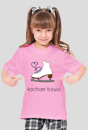 Koszulka dziecięca Kocham łyżwy!