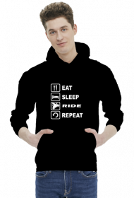Eat Sleep Ride Repeat - męska bluza motocyklowa