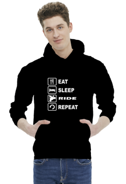 Eat Sleep Ride Repeat - męska bluza motocyklowa
