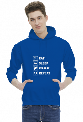 Eat Sleep Ride Repeat - męska bluza motocyklowa