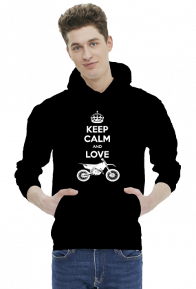 Keep Calm And Love Motocross - męska bluza motocyklowa