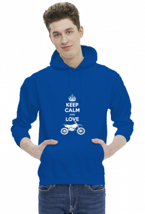 Keep Calm And Love Motocross - męska bluza motocyklowa