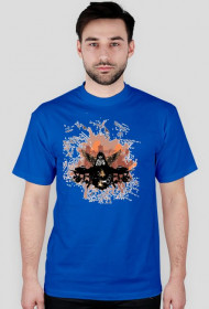 Koszulka spider męska niebieska