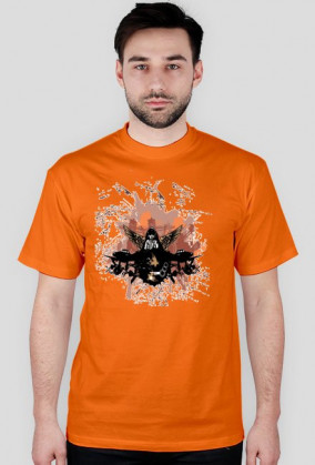 Koszulka spider męska pomarańczowa