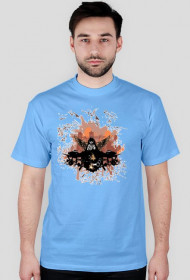 Koszulka spider męska jasnoniebieska