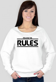 Bluza damska - Follow the rules ( biała )