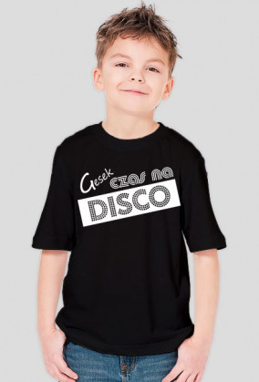 Gesek - Czas na disco, chłopczyk, biały napis