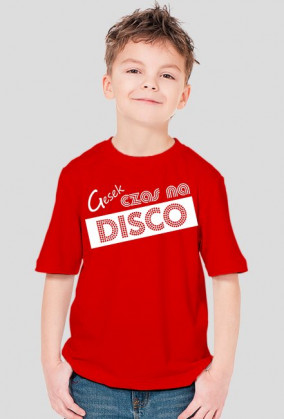 Gesek - Czas na disco, chłopczyk, biały napis