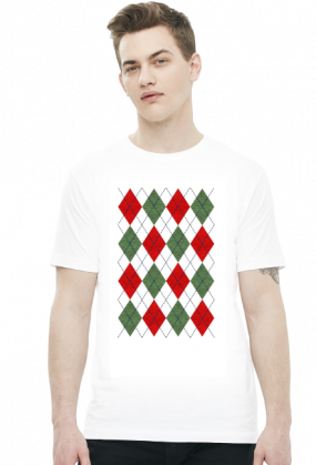 Koszulka świąteczna - sweter w romby