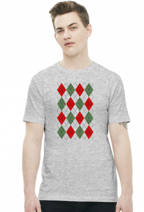 Koszulka świąteczna - sweter w romby