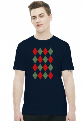 Koszulka świąteczna - sweter w romby