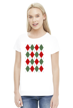 Koszulka bożonarodzeniowa - sweter w romby argyle