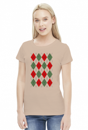 Koszulka bożonarodzeniowa - sweter w romby argyle