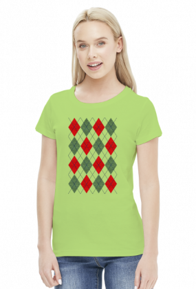 Koszulka bożonarodzeniowa - sweter w romby argyle